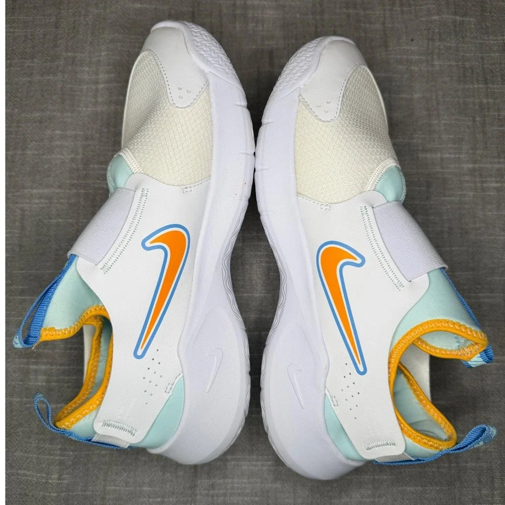 Nike Flex Runner 3 GS White University Blue Slip On Sneakers HJ3495-141 Size 7Y
